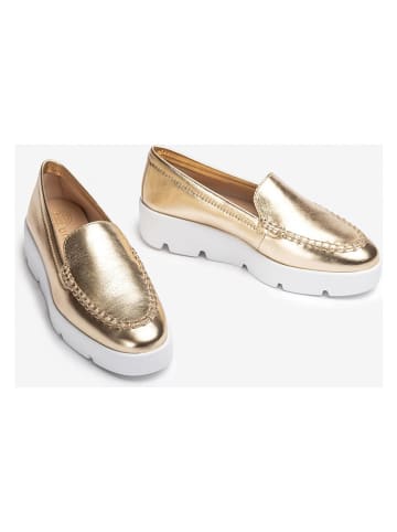Unisa Leder-Mokassins in Gold