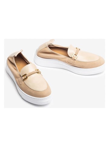 Unisa Leder-Mokassins in Beige