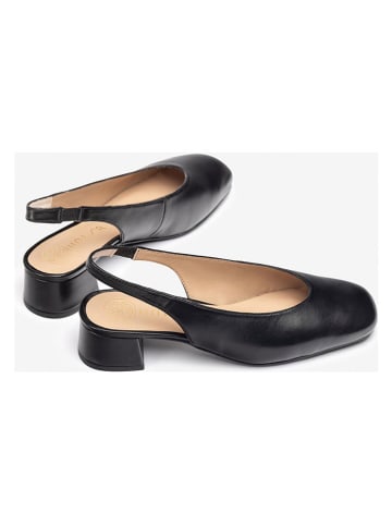 Unisa Leren slingpumps zwart