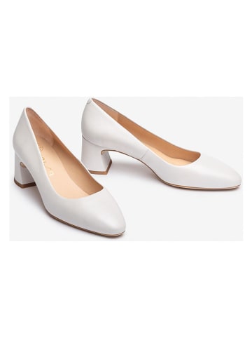 Unisa Leren pumps wit
