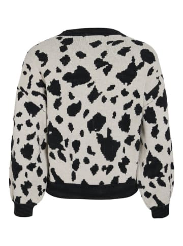 Vila Pullover "Tip" in Grau/ Schwarz