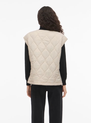 Vila Doorgestikte bodywarmer "Silla" in Crem