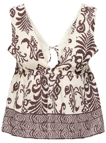 ONLY Top in Braun/ Creme