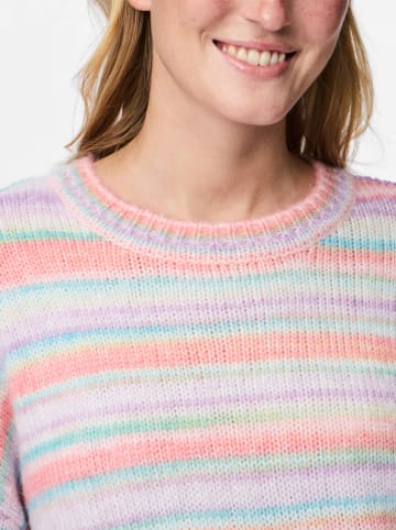 Pieces Sweter w kolorze jasnoróżowym ze wzorem