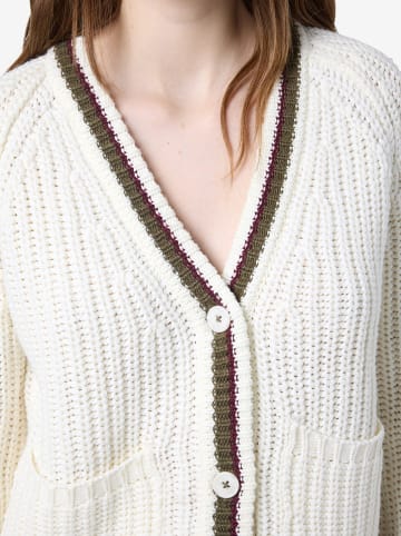 Noisy may Kardigan w kolorze kremowo-oliwkowym