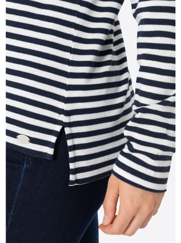 Timezone Longsleeve in Weiß/ Dunkelblau