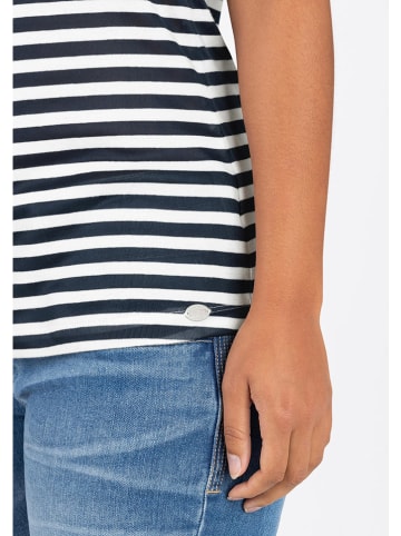Timezone Top in Dunkelblau/ Weiß