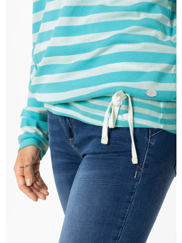 Timezone Pullover in Hellblau/ Weiß