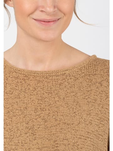 Timezone Sweter w kolorze jasnobrązowym