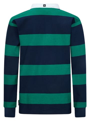 Retour Longsleeve "Duke" donkerblauw/groen