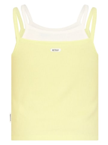 Retour Top "Erline" geel/wit