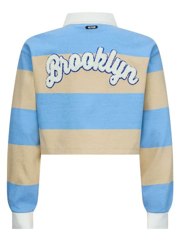 Retour Koszulka polo "Hinde" w kolorze błękitno-beżowym