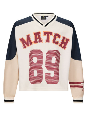 Retour Longsleeve "Omara" in Weiß/ Beige/ Schwarz