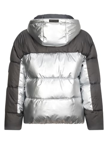 Retour Steppjacke "Pom" in Silber/ Anthrazit