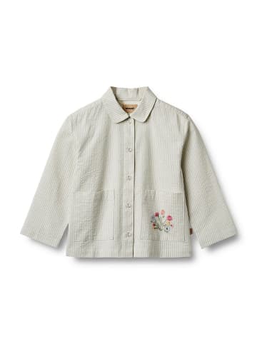 Wheat Blouse "Ghita" lichtgrijs/wit