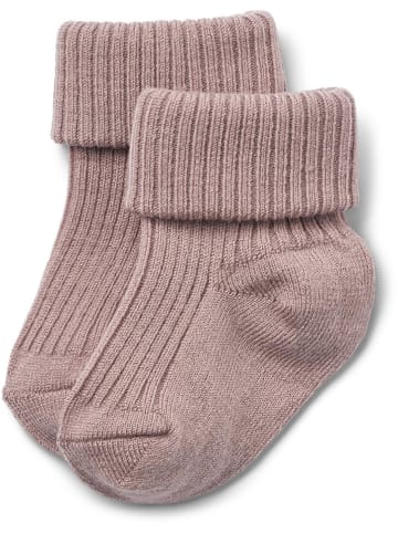 Wheat Woll-Socken in Rosa