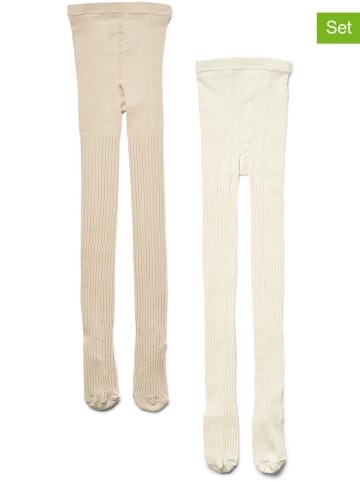 Wheat 2er-Set: Strumpfhosen in Creme/ Beige
