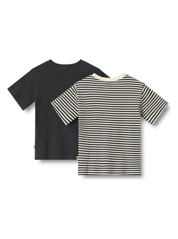 Wheat 2er-Set: Shirts "Fabian" in Beige/ Schwarz