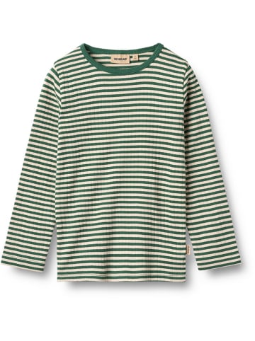 Wheat Longsleeve "Stig" in Grün/ Beige