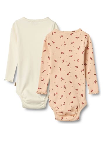 Wheat 2er-Set: Bodys "Regitze" in Creme/ Orange