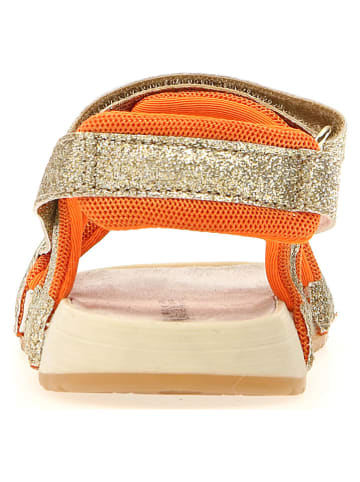 Naturino Leder-Sandalen "Bearis" in Orange/ Gold
