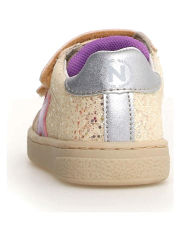 Naturino Skórzane sneakersy "Pinn" w kolorze złotym