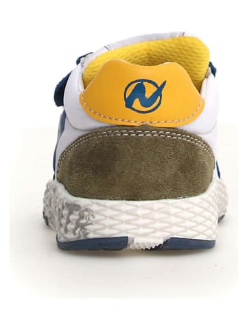 Naturino Skórzane sneakersy "Jesko 2" w kolorze biało-granatowym