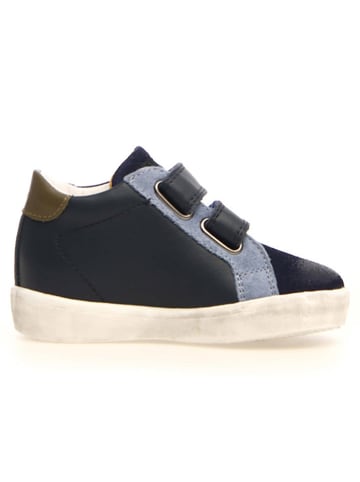 Naturino Leren sneakers "Dorrie" donkerblauw/geel/kaki