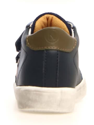 Naturino Leren sneakers "Dorrie" donkerblauw/geel/kaki