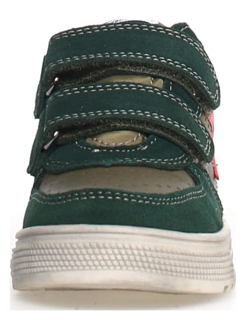 Naturino Skórzane sneakersy "Hess high" w kolorze oliwkowo-granatowym