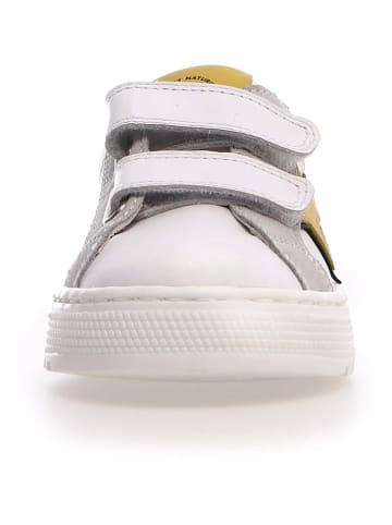 Naturino Skórzane sneakersy "Blitz" w kolorze białym