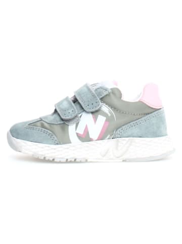 Naturino Leder-Sneakers "Jesko" in Grau/ Rosa