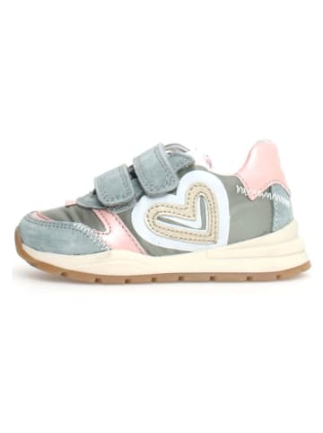 Naturino Skórzane sneakersy "Quelly" w kolorze jasnoróżowo-szarym