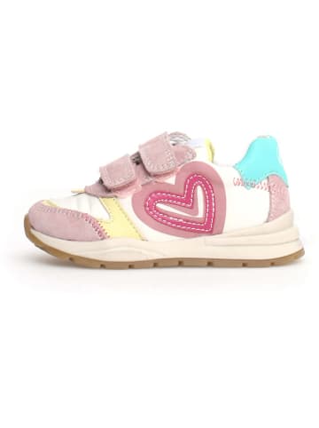 Naturino Leren sneakers "Quelly" lichtroze/wit/crème