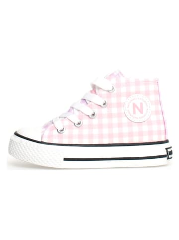 Naturino Sneakersy "Ylfas" w kolorze biało-jasnoróżowym