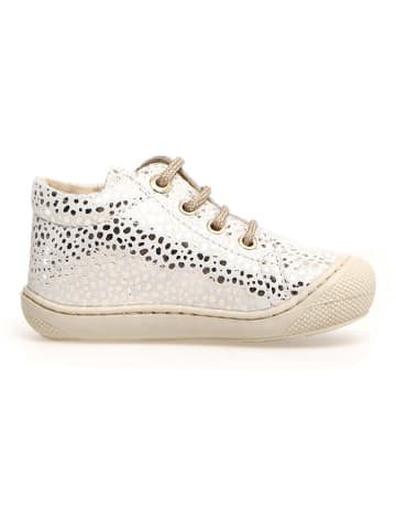 Naturino Leder-Lauflernschuhe "Cocoon" in Weiß/ Gold