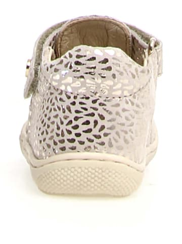 Naturino Leder-Halbsandalen "Bede" in Creme/ Silber