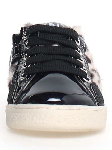 Naturino Leder-Sneakers "Quar" in Schwarz/ Creme