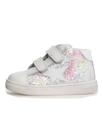 Naturino Leder-Sneakers in Weiß/ Bunt