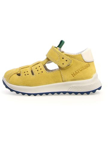 Naturino Leder-Halbsandalen "Muffy" in Gelb/ Dunkelblau