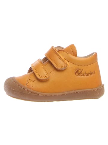 Naturino Leren loopleerschoenen "Cocoon" mosterdgeel