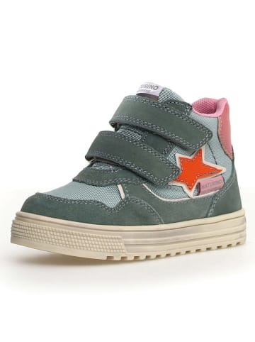 Naturino Skórzane sneakersy "Hess 3" w kolorze turkusowo-różowym