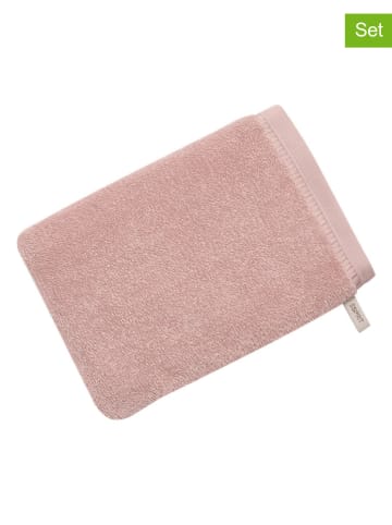 ESPRIT 6er-Set: Waschhandschuhe ''Modern Solid'' in Rosa