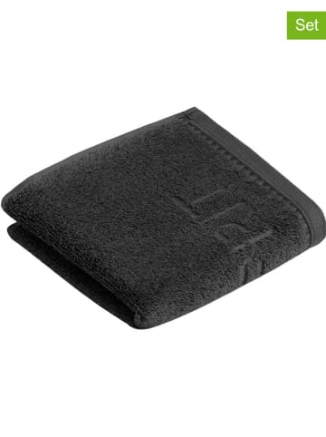 ESPRIT 6-delige set: gastendoeken "Modern Solid" antraciet