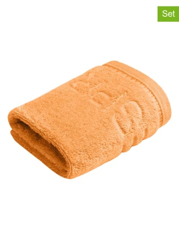 ESPRIT 6-delige set: zeepdoekjes "Modern Solid" abrikooskleurig