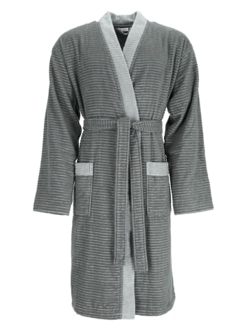 ESPRIT Szlafrok "Double Stripe" w kolorze antracytowym