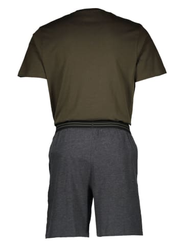 CR7 Pyjama in Anthrazit/ Khaki