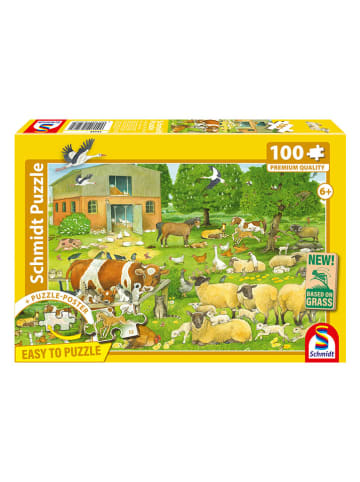 Schmidt Spiele 100tlg. Puzzle "Tierkinder auf dem Bauernhof" - ab 6 Jahren