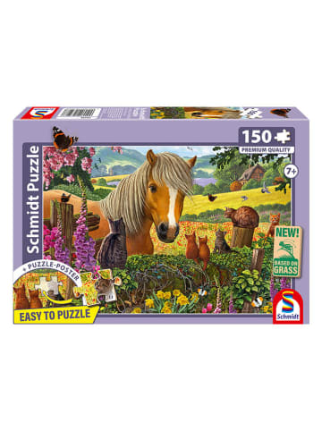 Schmidt Spiele 150tlg. Puzzle "Süßer Besuch auf der Pferdekoppel" - ab 7 Jahren
