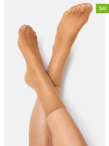 Nur Die 5er-Set: Socken in Beige - 15 DEN